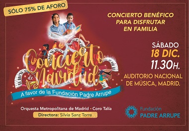 Este sábado 18 de diciembre vuelve al Auditorio Nacional el Concierto de Navidad de la Fundación Padre Arrupe con Silvia Sanz Torre a la batuta