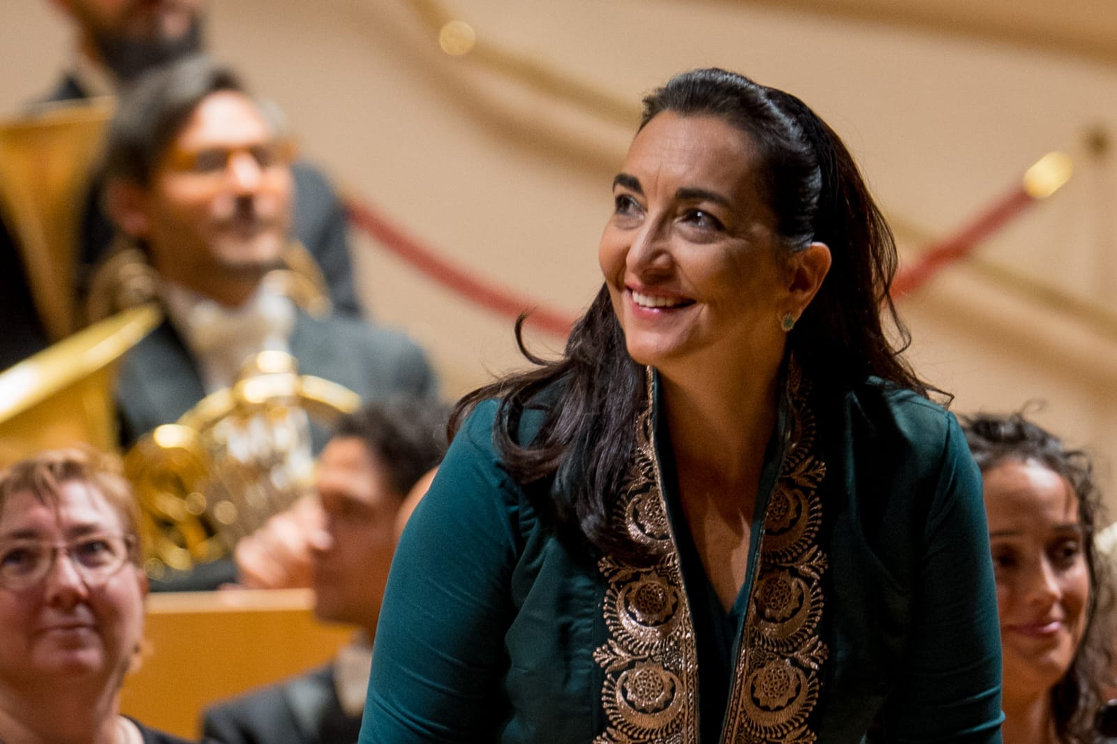 Silvia Sanz Torre Directora de orquesta del Grupo Talía, en el concierto de Navidad